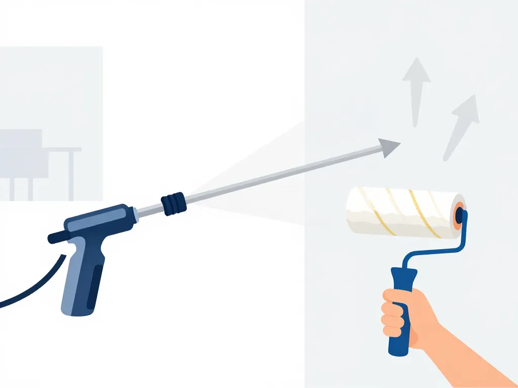 schéma airless deco rouleau contre pulvérisateur
