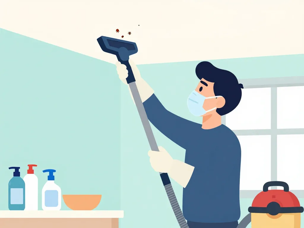 Asticot au plafond méthode d'élimination