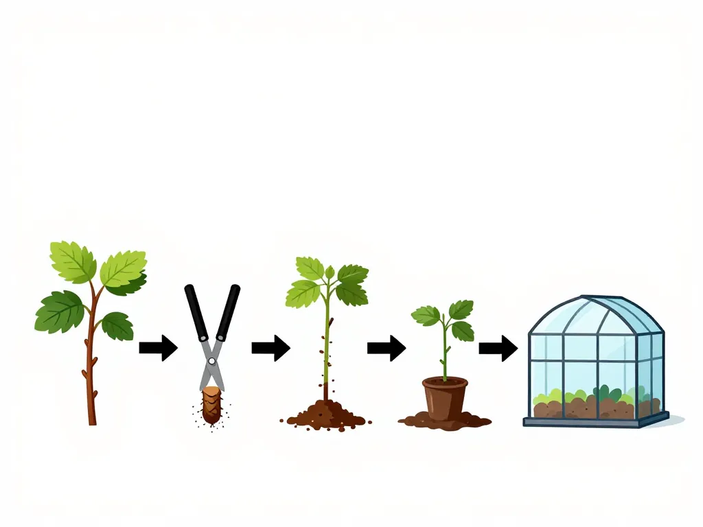 schéma étapes bouturage arbousier technique