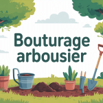illustration bouturage arbousier rameaux outils jardin
