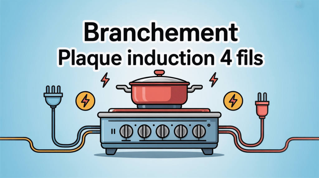 branchement plaque induction 4 fils illustration sécurité installation