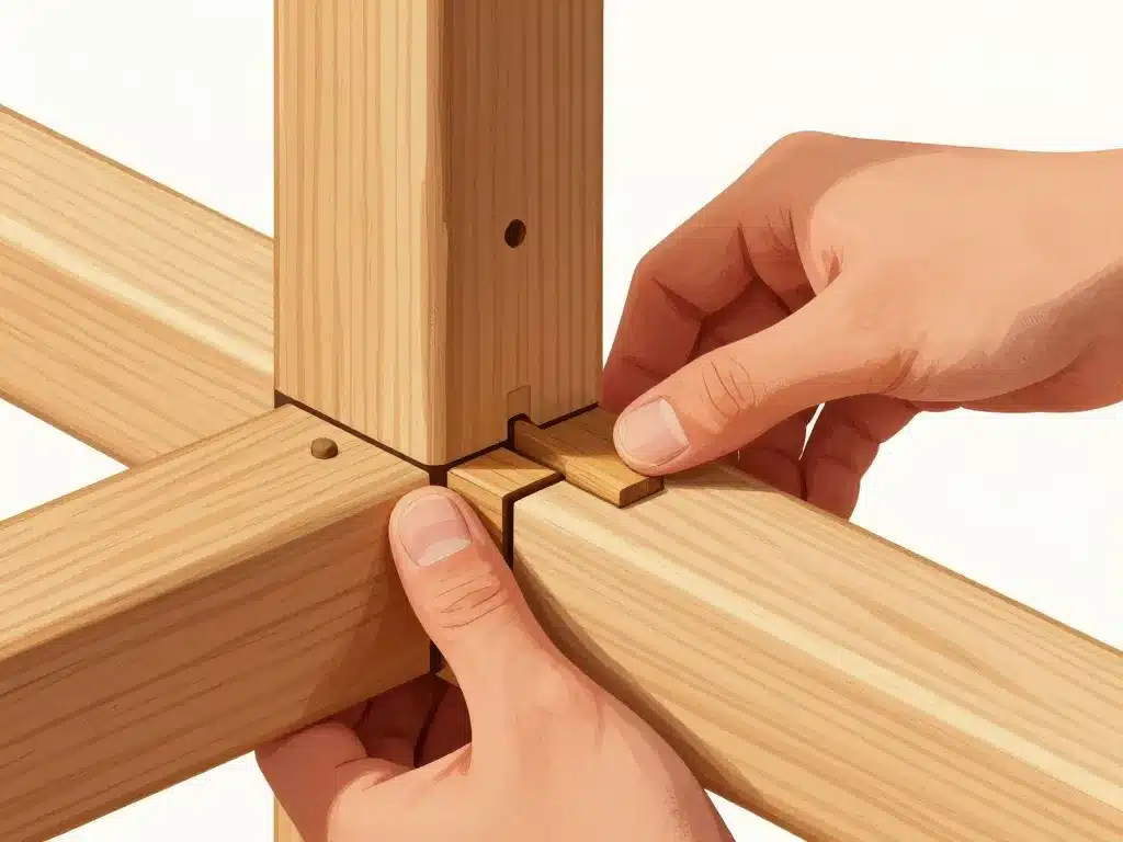 assemblage charpente jambe de force pose