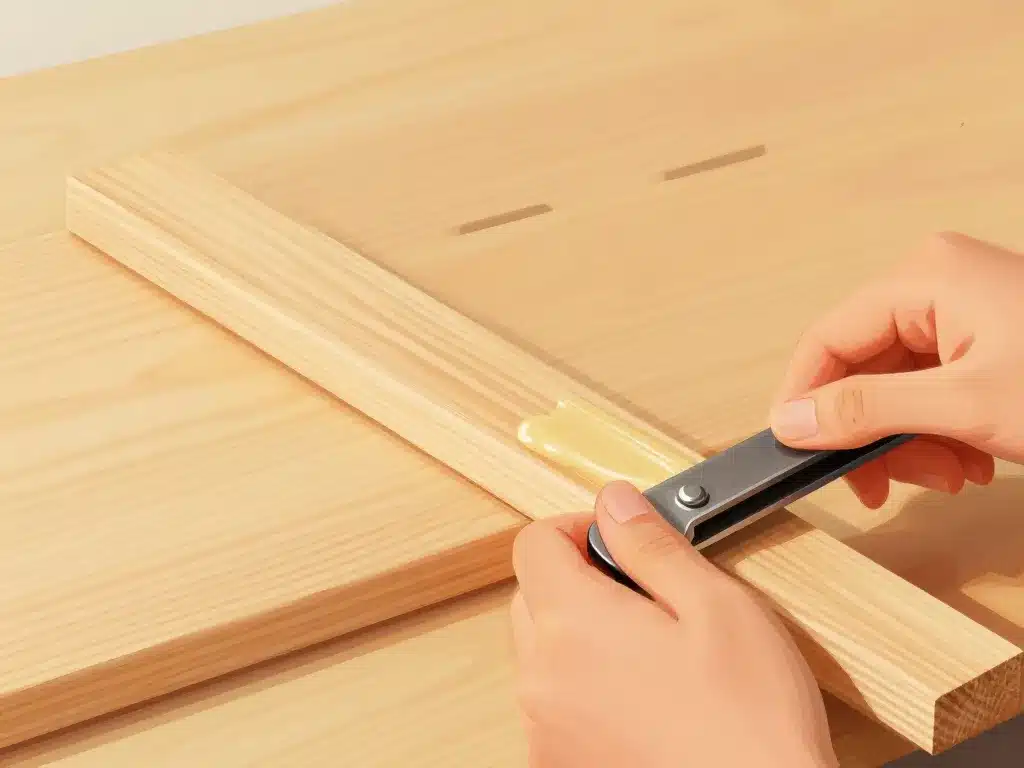 application technique de colle extra forte bois sur assemblage