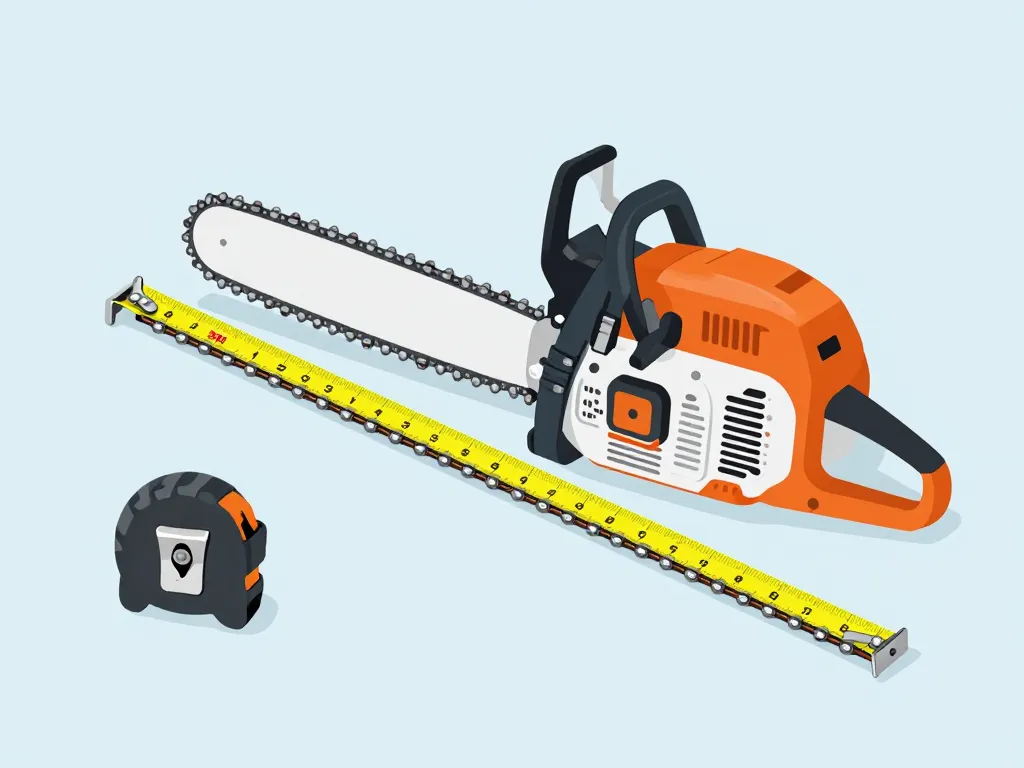Comment mesurer un guide de tronçonneuse étape par étape, schéma explicatif