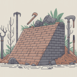 consolider un mur en pierre qui penche illustration sécurité