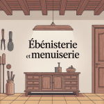 atelier lumineux ébénisterie et menuiserie avec outils et meubles