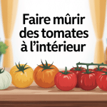 illustration de faire murir des tomates à l'intérieur en cuisine
