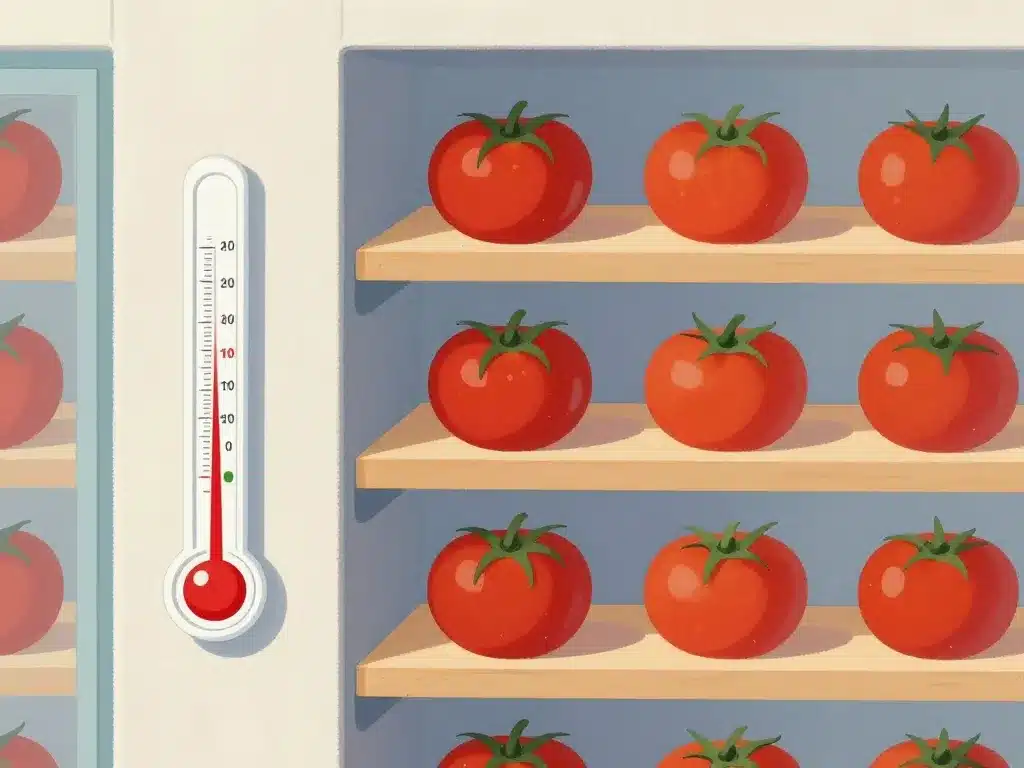 illustration optimiser conditions pour faire murir des tomates à l'intérieur