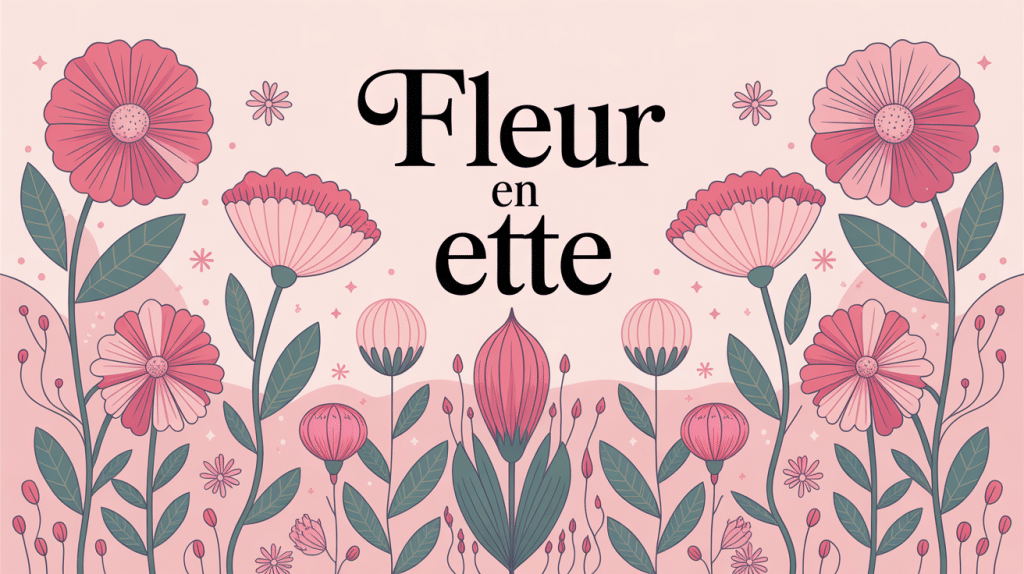 illustration fleur en ette poétique et imaginative