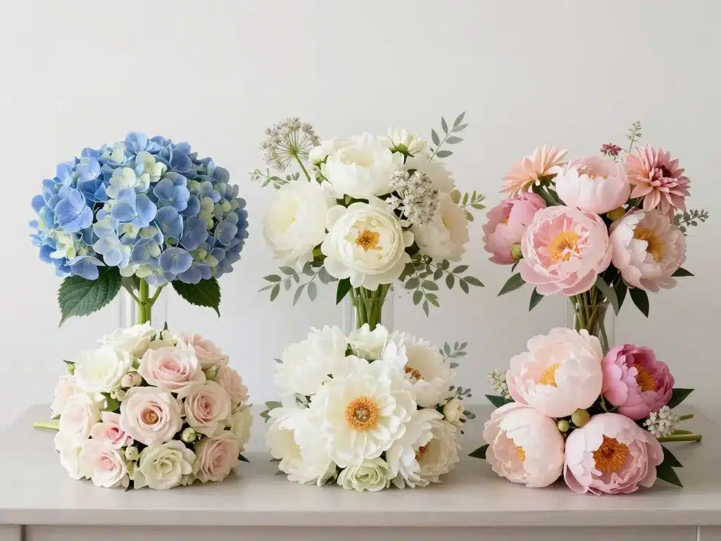 bouquet fleurs grosse boule composition