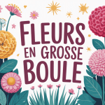 illustration fleurs grosse boule jardin variétés
