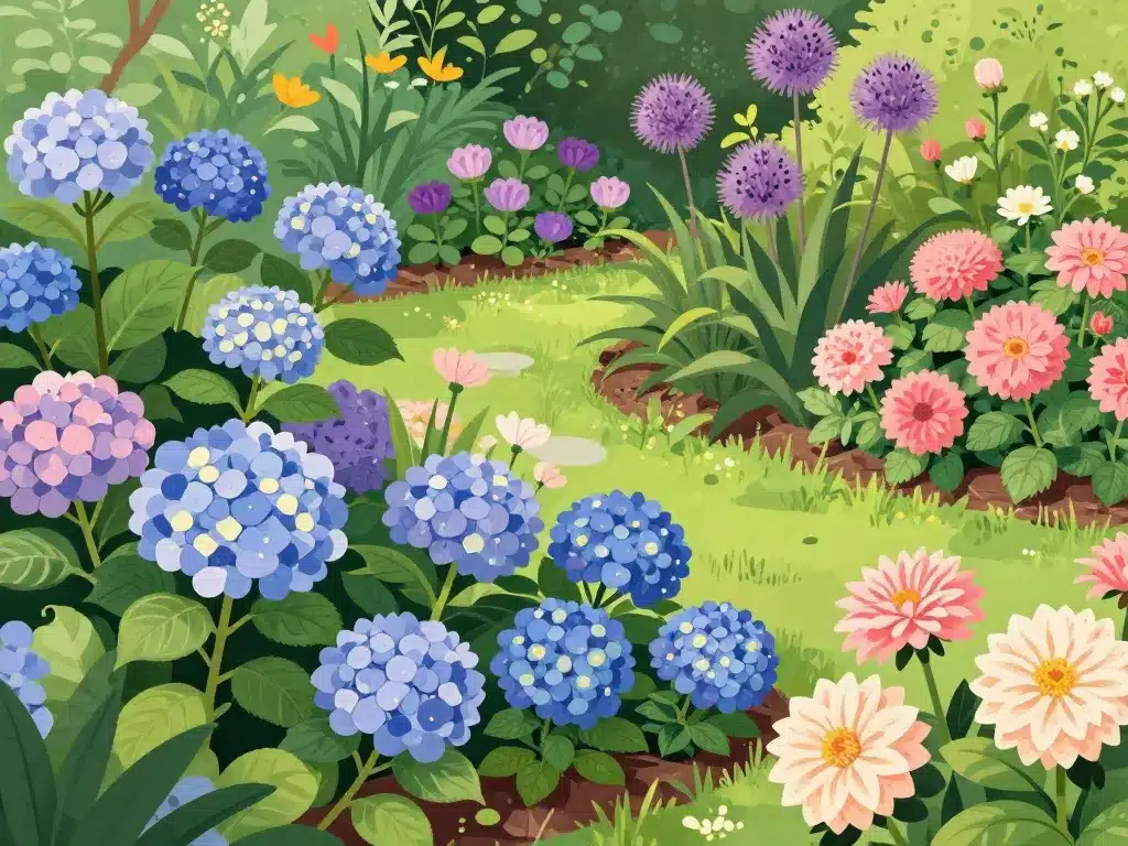 fleurs grosse boule jardin identification