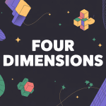 illustration four dimensions espace abstrait tesseract formes mathématiques
