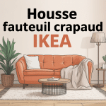 housse pour fauteuil crapaud ikea dans salon contemporain
