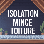 Illustration coupe de toiture maison isolation mince toiture