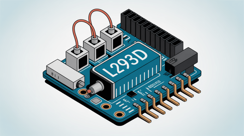 l293d contrôle moteur Arduino illustration