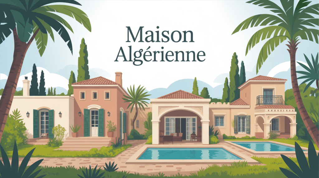 Illustration de styles maison algerienne tradition moderne lotissement