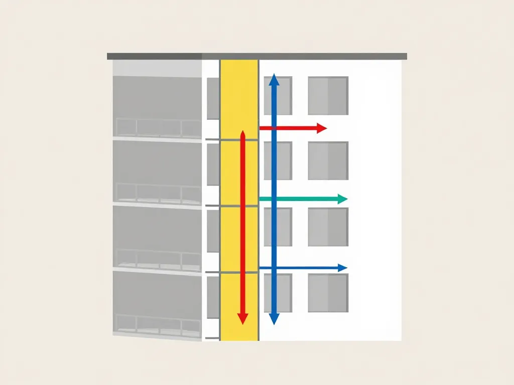 schéma concept mur de refend porteur