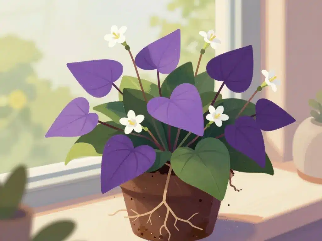 oxalis regnellii triangularis feuilles rhizomes fleurs lumière