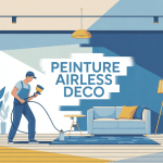 illustration peinture airless deco intérieur moderne