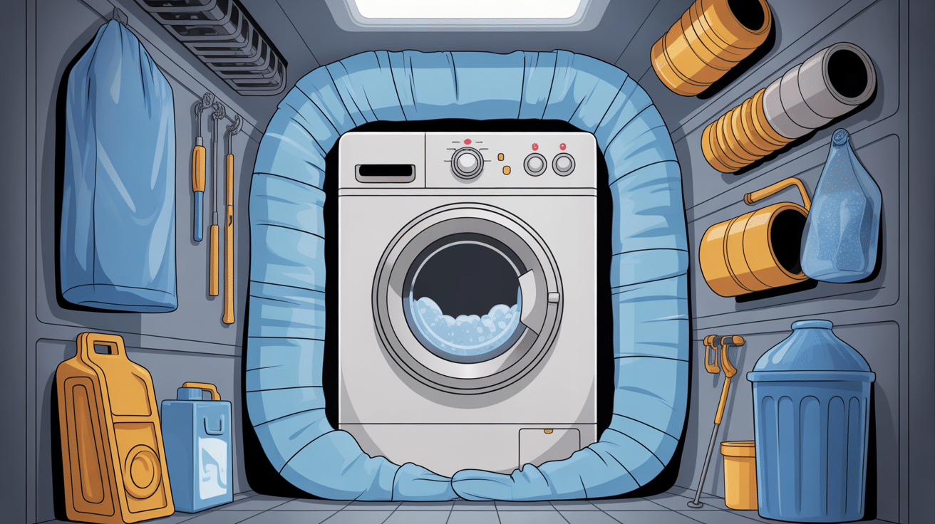 peut on coucher une machine à laver pour le transport illustration