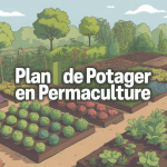 plan de potager permaculture schema organisation