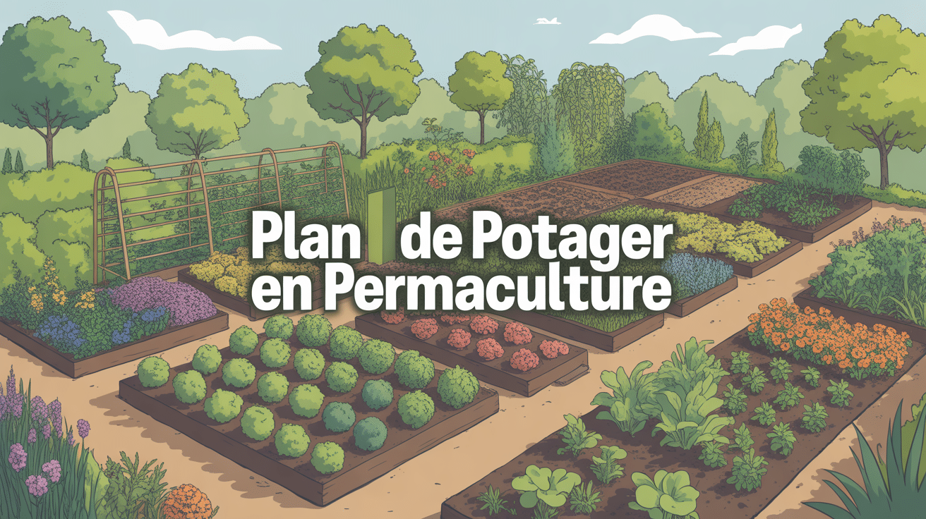 plan de potager permaculture schema organisation