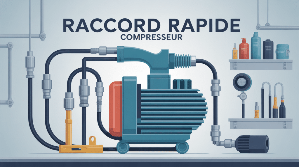 illustration raccord rapide compresseur et outils pneumatiques