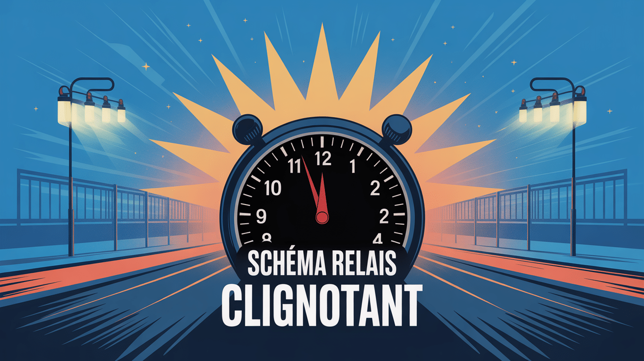 relais clignotant schema visuel stylisé pour moto et voiture