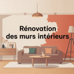 Rénovation des murs intérieurs, pièce en transformation