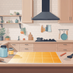 Renover plan de travail stratifié dans une cuisine moderne illustration