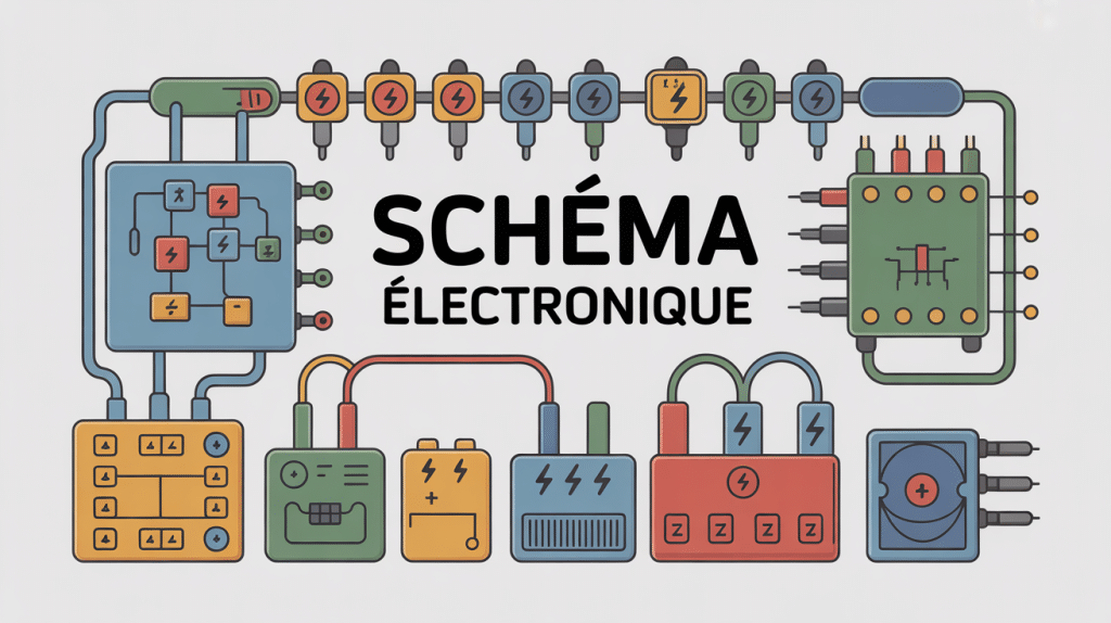 illustration schema electronique moderne et claire