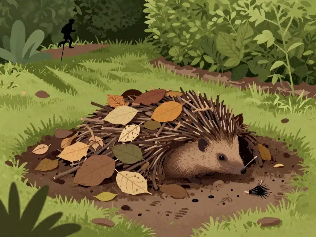 Reconnaître signes trou de hérisson dans le jardin