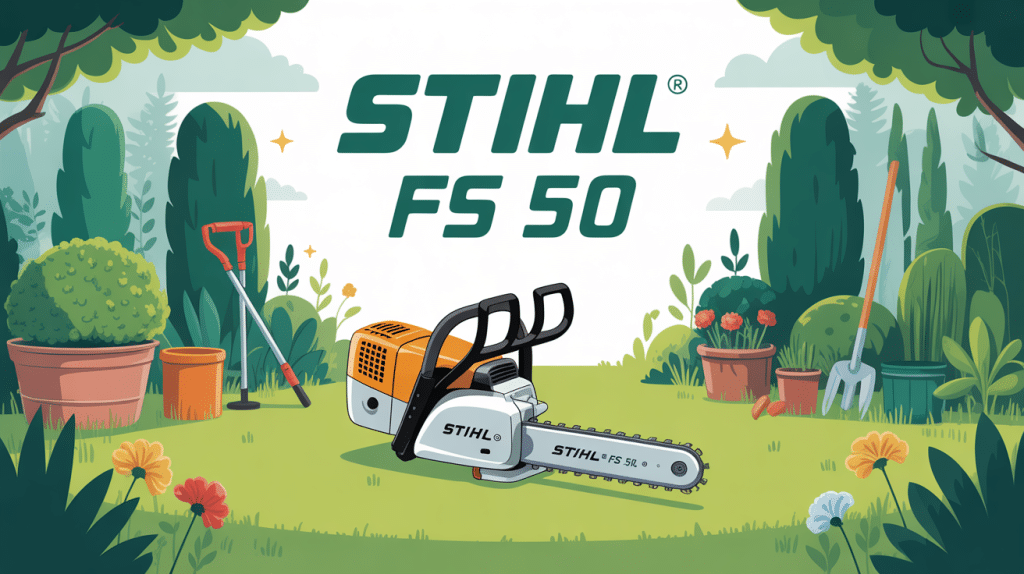 stihl fs 50 illustration coupe bordure jardin