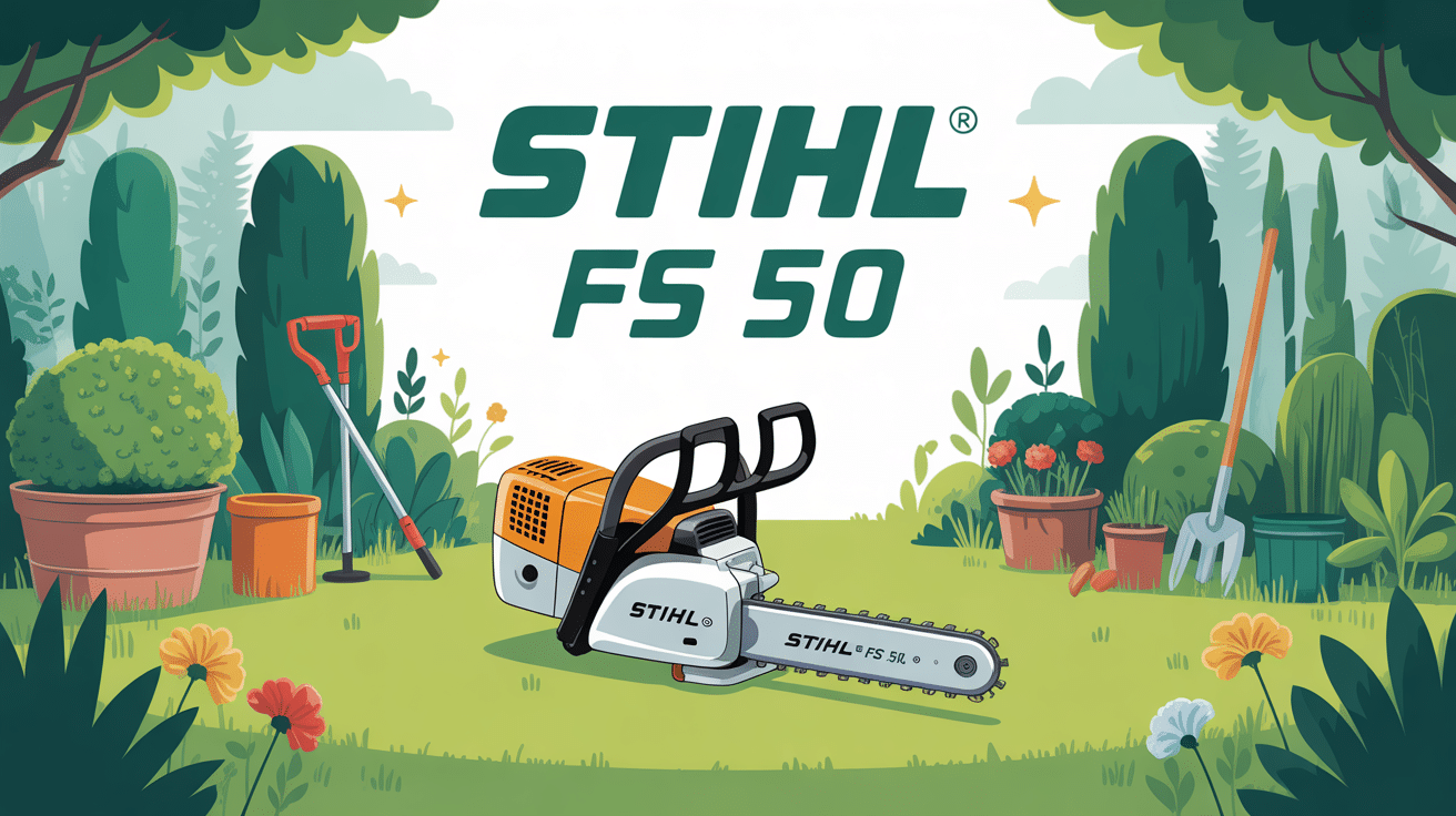 stihl fs 50 illustration coupe bordure jardin
