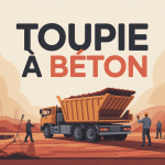 toupie à béton livrant du béton sur un chantier résidentiel