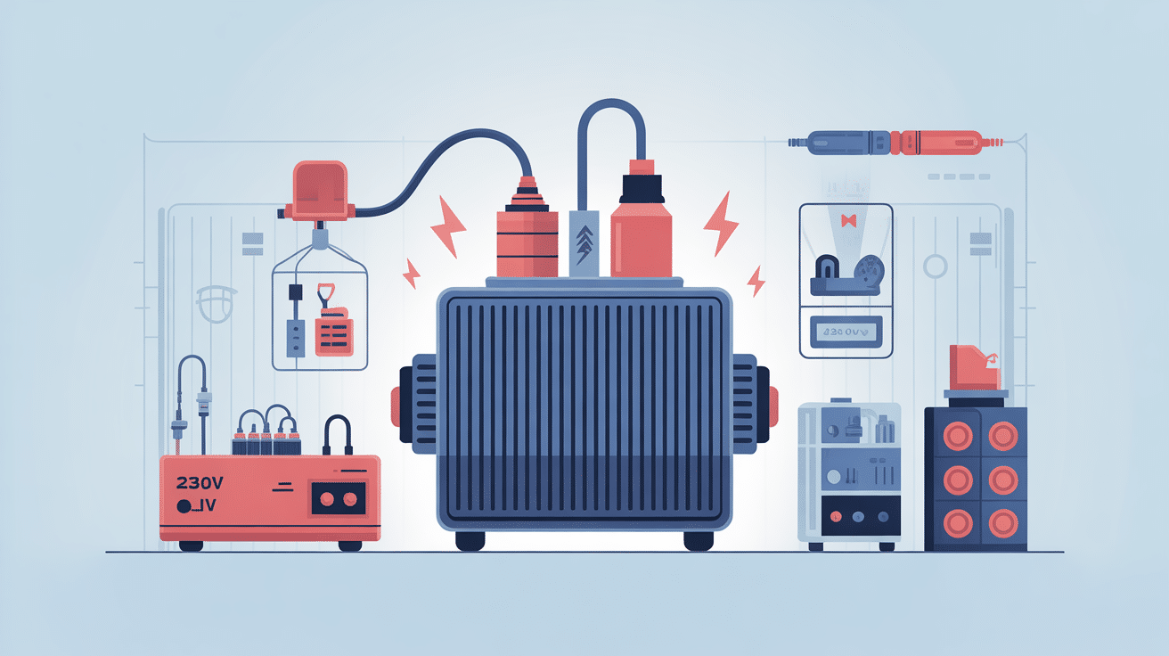 transformateur d'isolement 230v 230v en atelier laboratoire studio