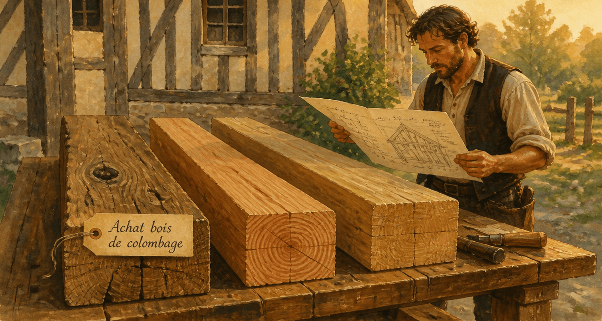 achat bois pour colombage poutres chêne douglas mélèze