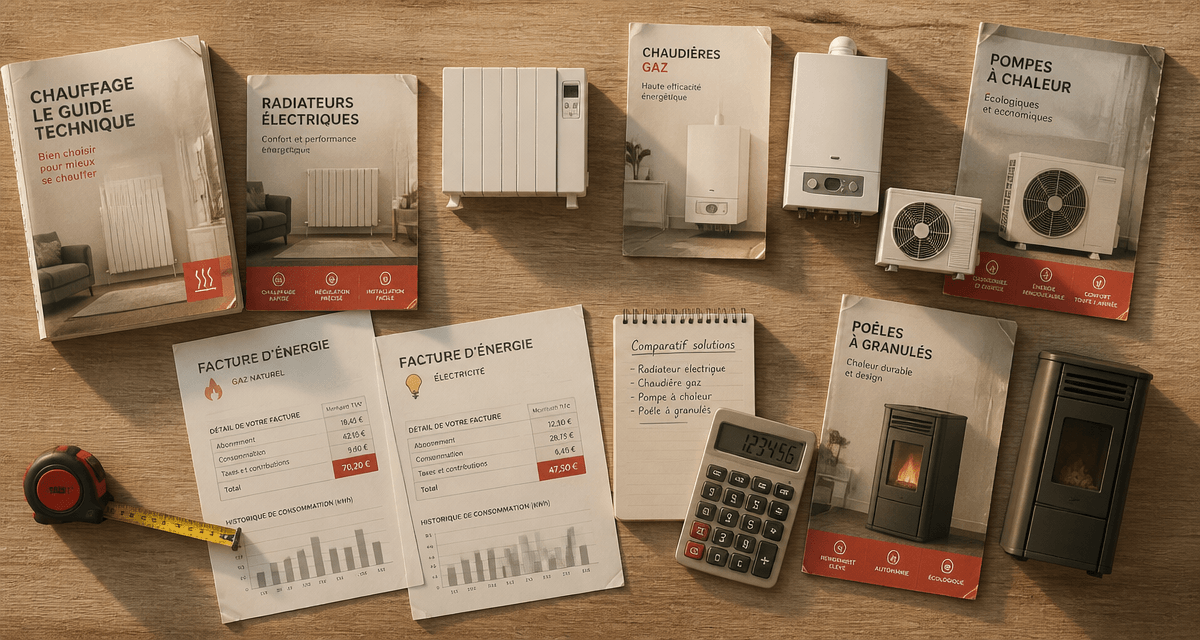 chauffage prix objets comparés sur table