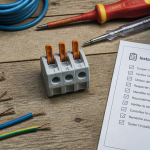 domino électrique 3 sorties sur plan de travail