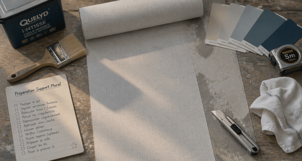 inconvénients papier peint intissé et outils bricolage