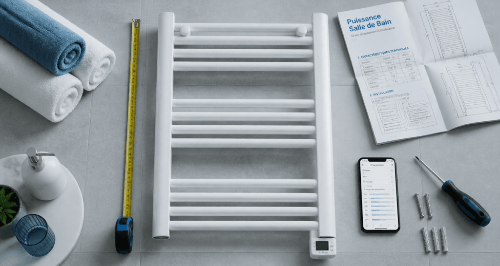 Quel radiateur pour salle de bain sur plan de travail moderne