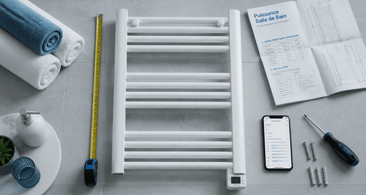 Quel radiateur pour salle de bain sur plan de travail moderne