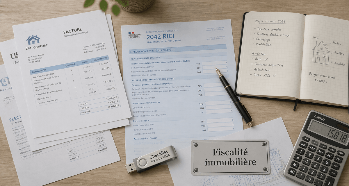 travaux déductibles impôts résidence principale 2024 factures et formulaire