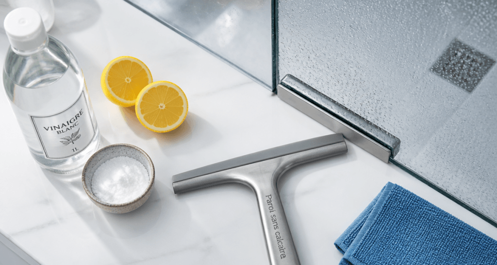 calcaire paroi douche vinaigre citron bicarbonate