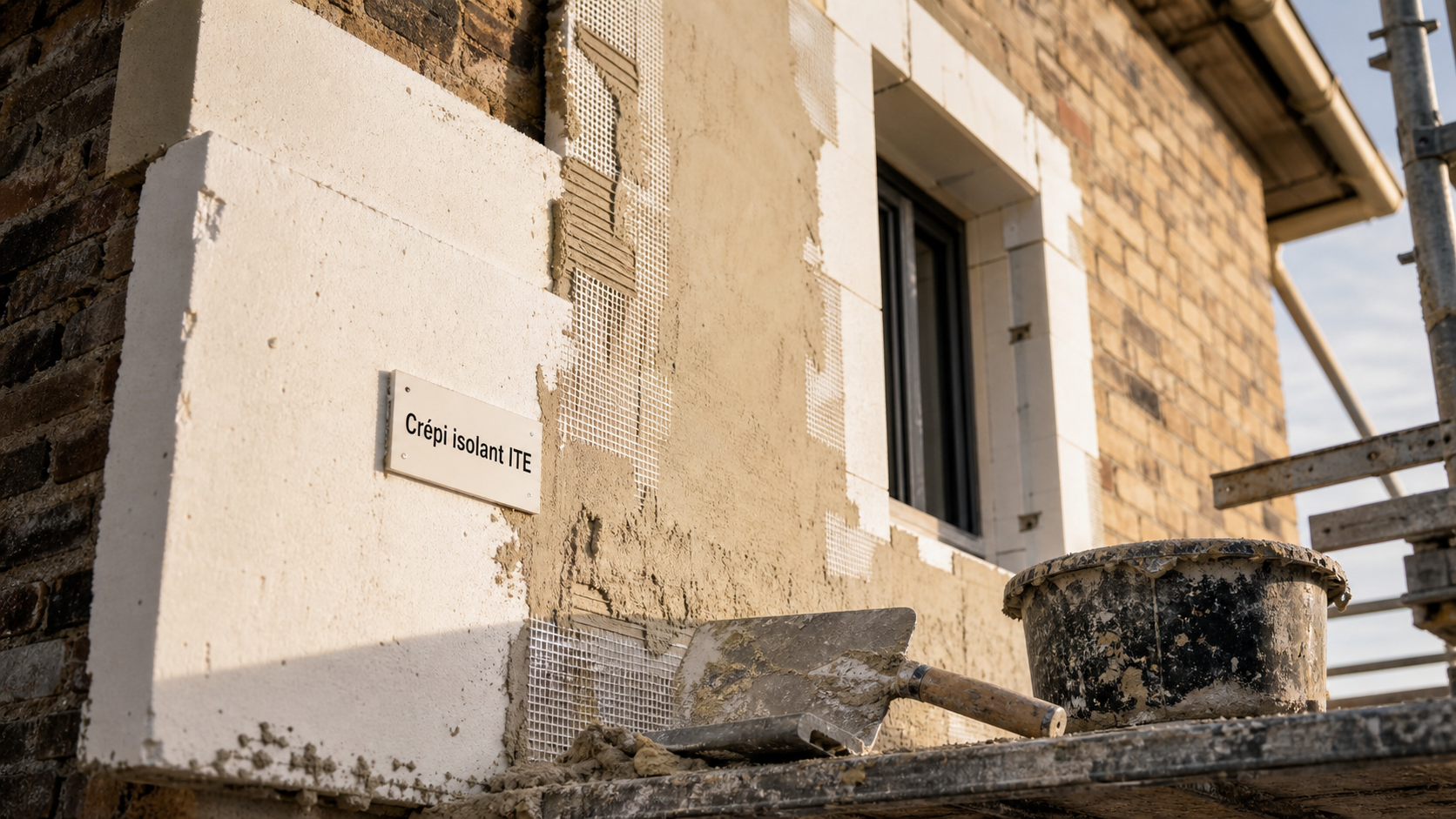 Crepi isolant sur faade : isolation thermique ITE