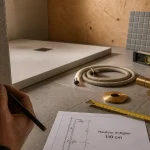 Hauteur mitigeur douche : repère de 110 cm pour confort