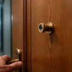 Judas sur porte laiton sur porte d’entrée