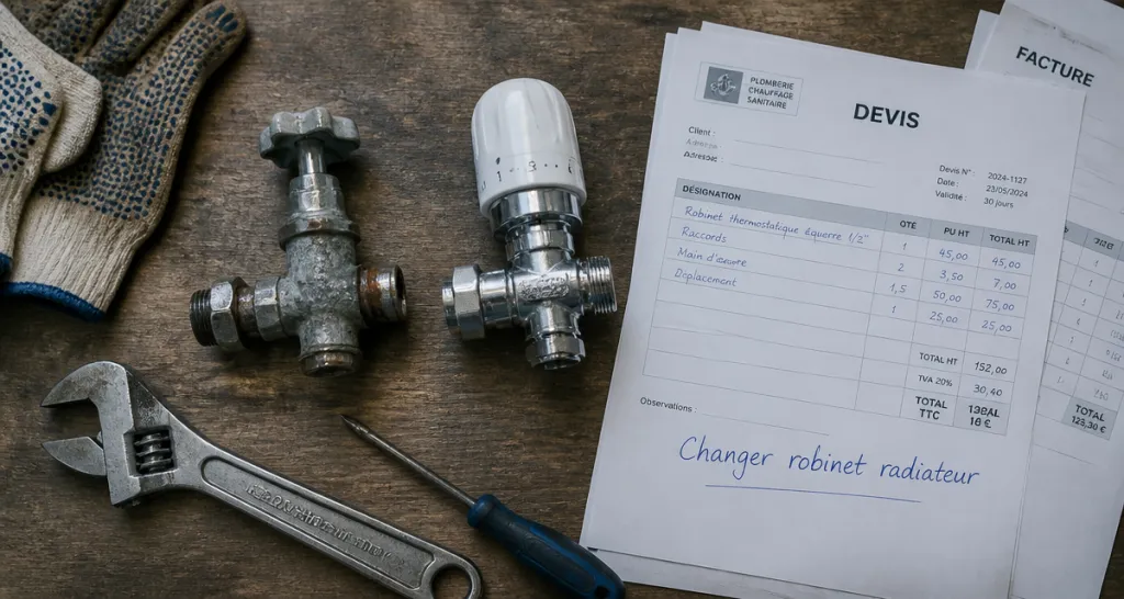 prix d un plombier pour changer un robinet de radiateur anciens et neufs outils
