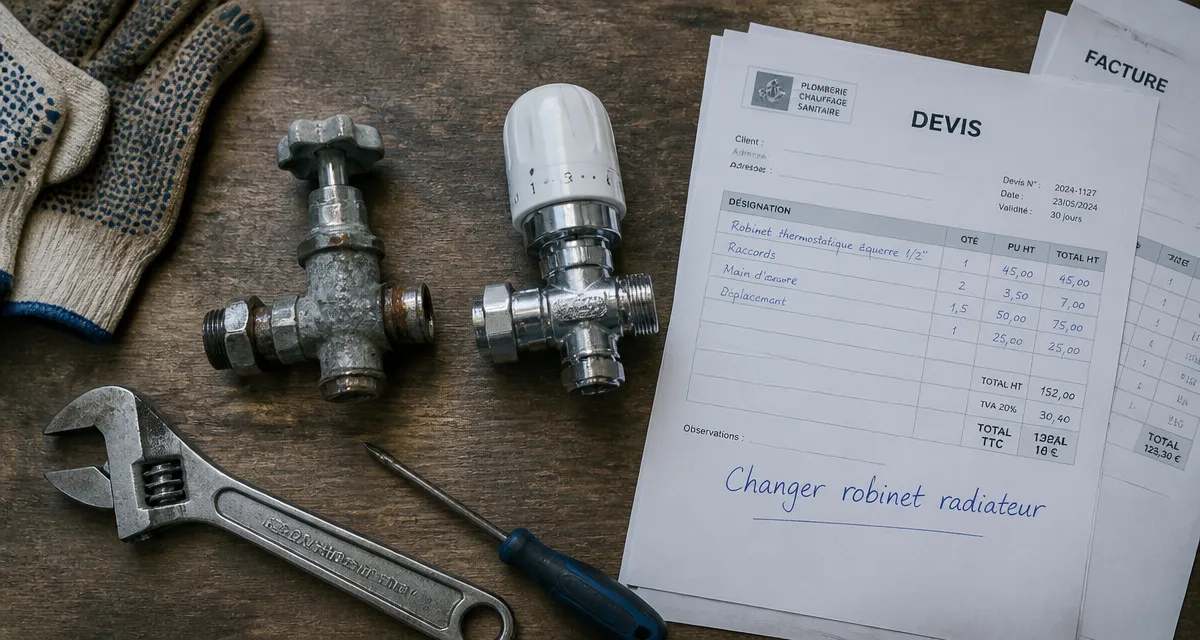 prix d un plombier pour changer un robinet de radiateur anciens et neufs outils